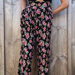 *SOLD* vintage carole little rayon floral pants
